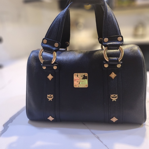 MCM Handbags - MCM Leather Boston Bag GORGEOUS